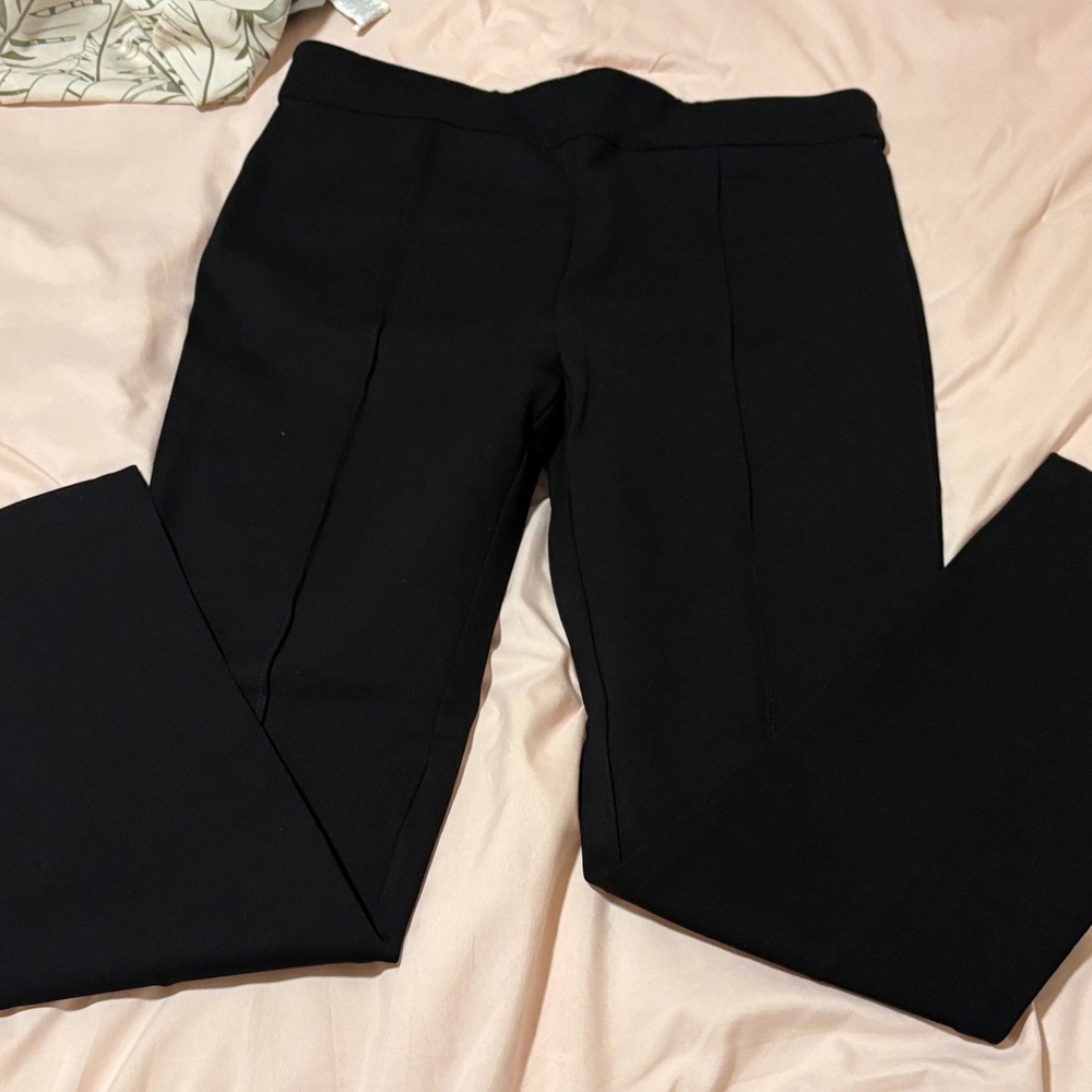 Black Tailored Ponte Knit Pants